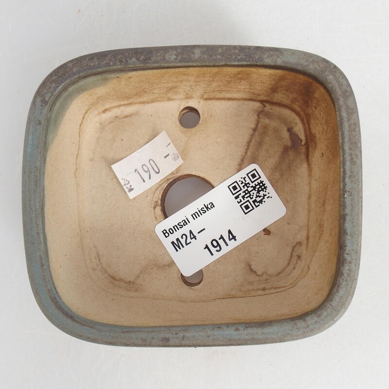 Bonsaischale aus Keramik 9 x 8 x 3,5 cm, Farbe blau
