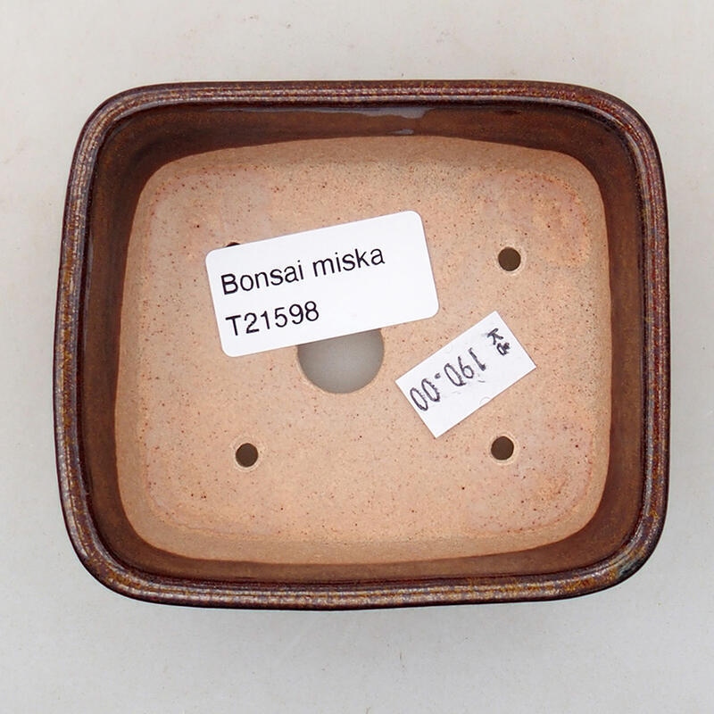 Bonsaischale aus Keramik 9 x 8 x 3 cm, braun