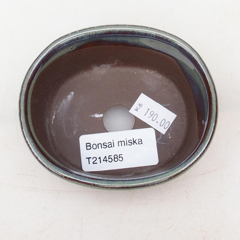 Bonsaischale aus Keramik 9 x 8 x 4 cm, grün