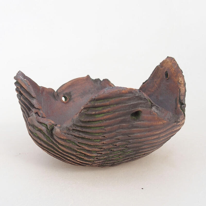 Keramikschale 13 x 13 x 8 cm , Farbe grün