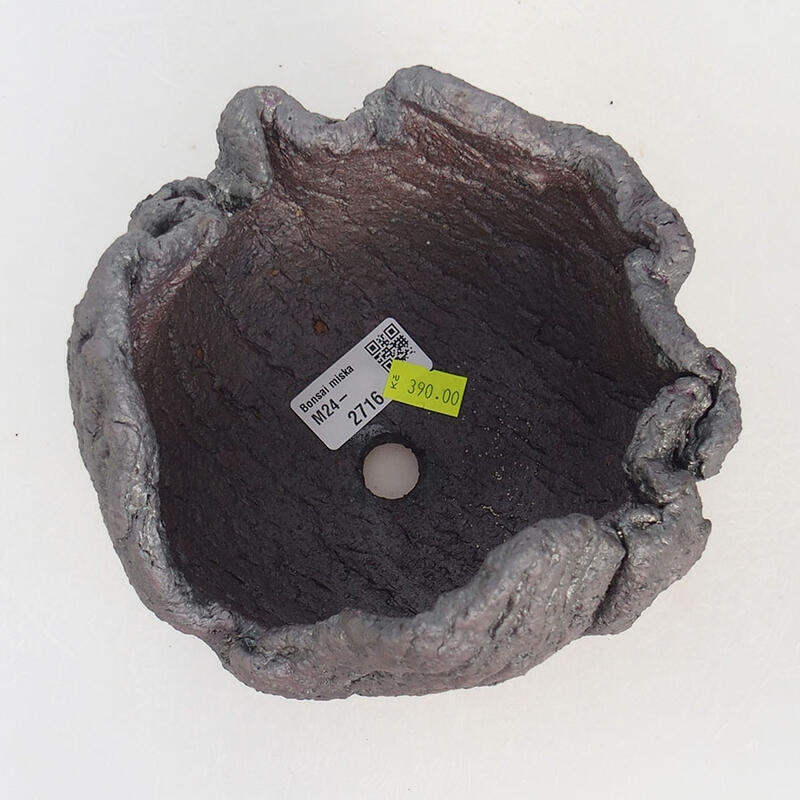 Keramikschale 14 x 13 x 11,5 cm , Metallic-Farbe