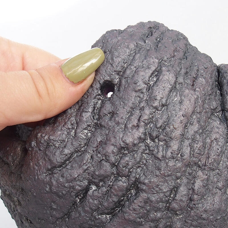 Keramikschale 14 x 13 x 11,5 cm , Metallic-Farbe