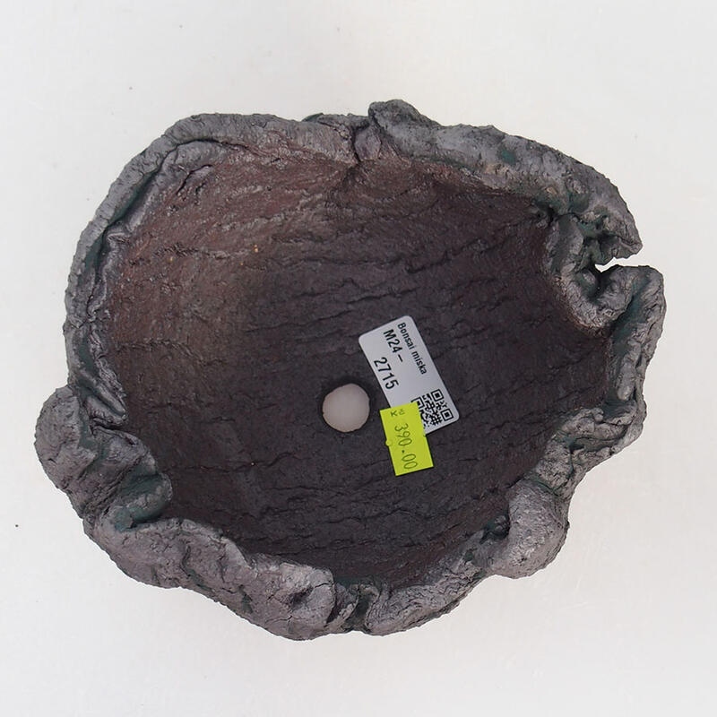 Keramikschale 15 x 13 x 11 cm , Metallic-Farbe