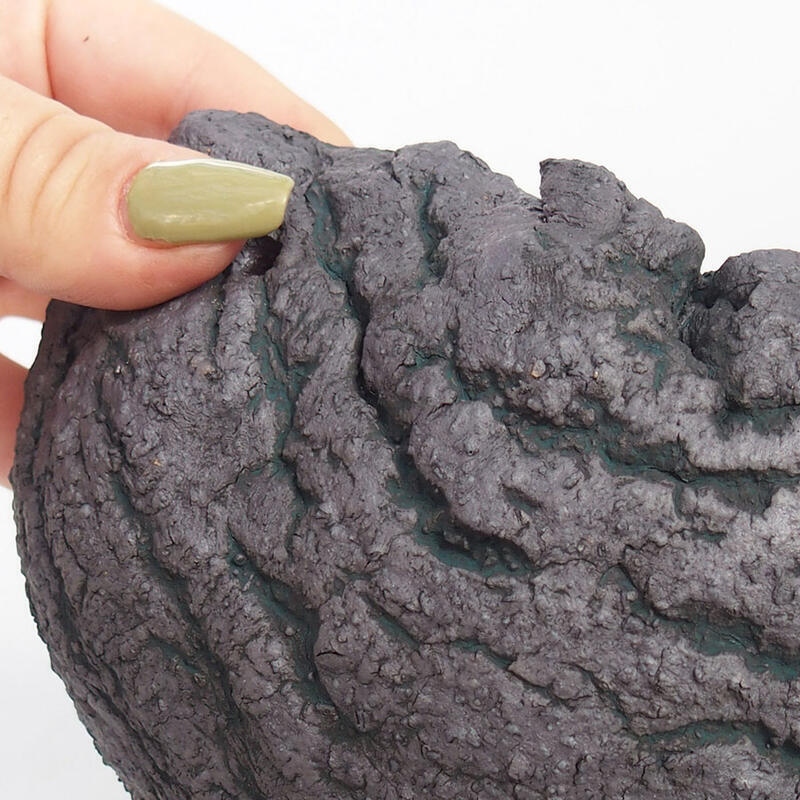 Keramikschale 15 x 13 x 11 cm , Metallic-Farbe