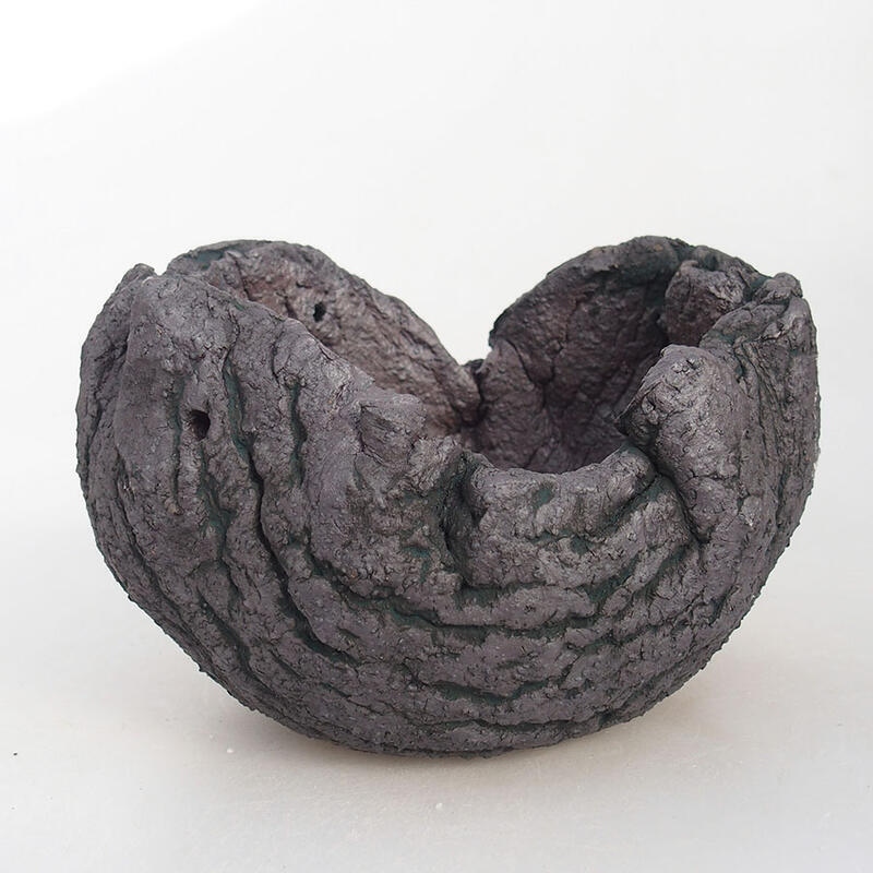 Keramikschale 15 x 13 x 11 cm , Metallic-Farbe