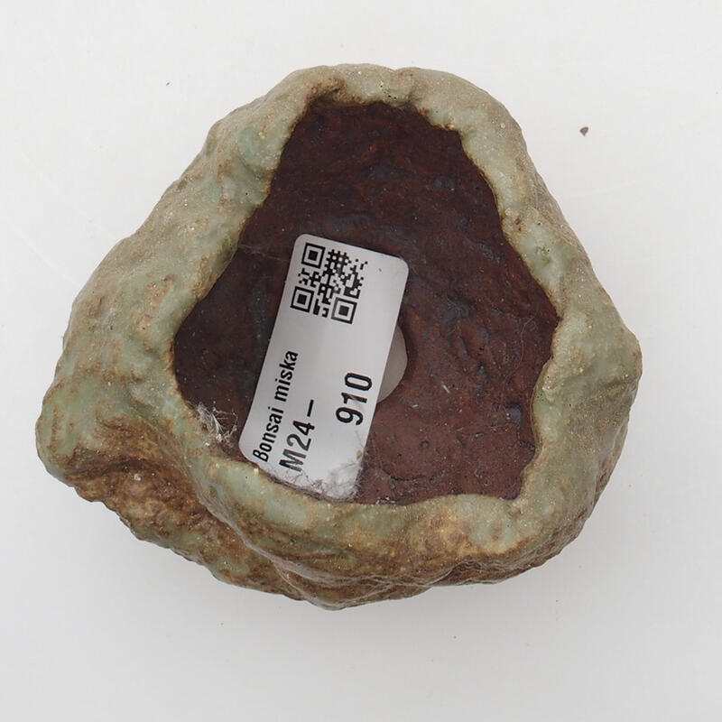 Keramikschale 4 x 5 x 4,5 cm , Farbe grün-braun