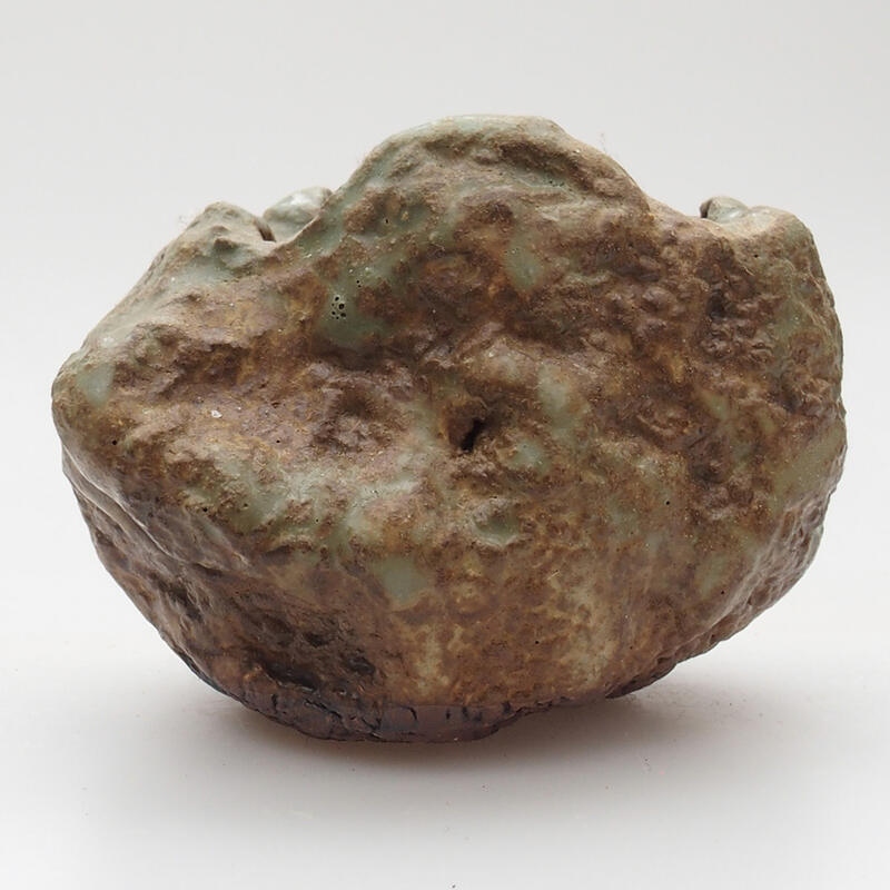 Keramikschale 4 x 5 x 4,5 cm , Farbe grün-braun