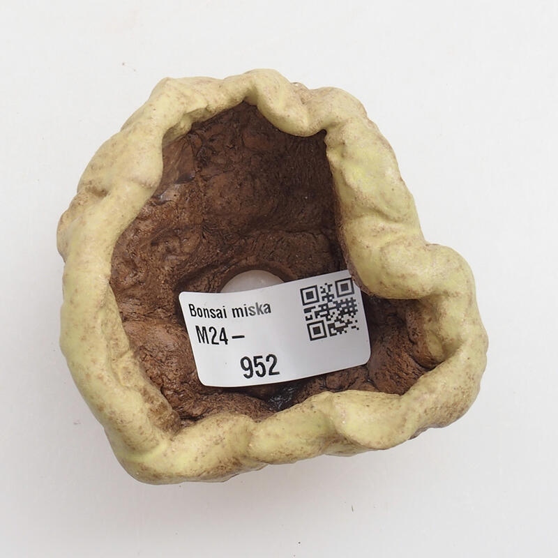 Keramische Muschel 5 x 5 x 5 cm , Farbe grün