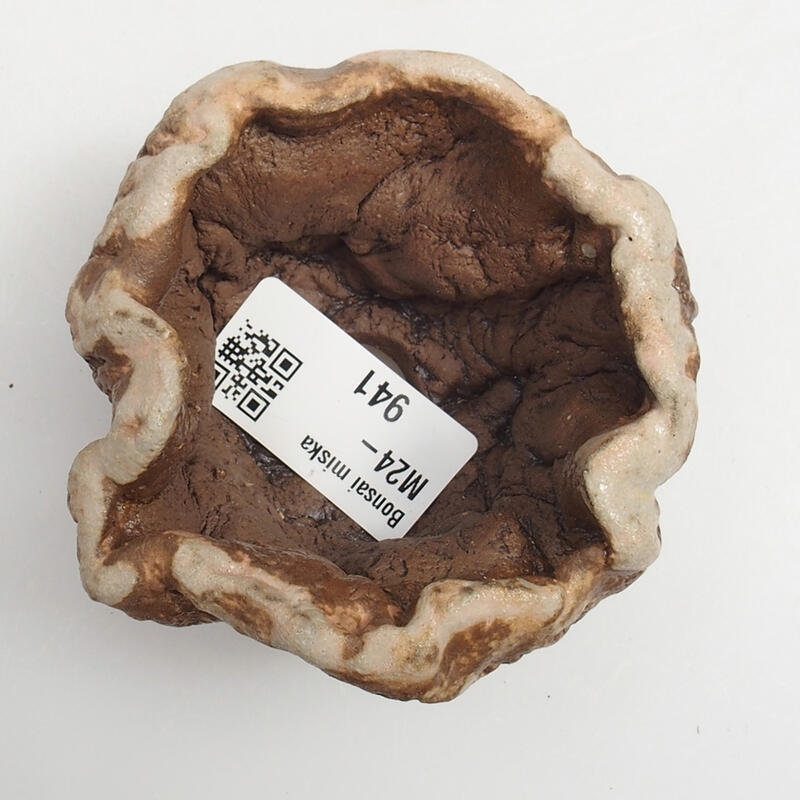 Keramikschale 5 x 6 x 4 cm , Farbe grün-braun