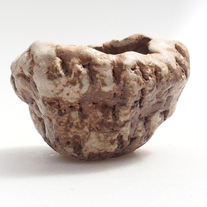 Keramikschale 5 x 6 x 6 cm , Farbe grün-braun