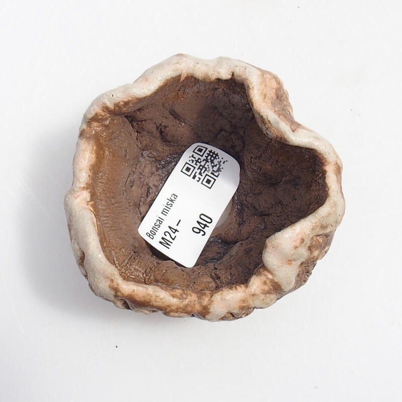 Keramikschale 5 x 6 x 6 cm , Farbe grün-braun