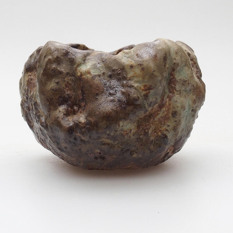 Keramikschale 6,5 x 5 x 5 cm , Farbe grün-braun