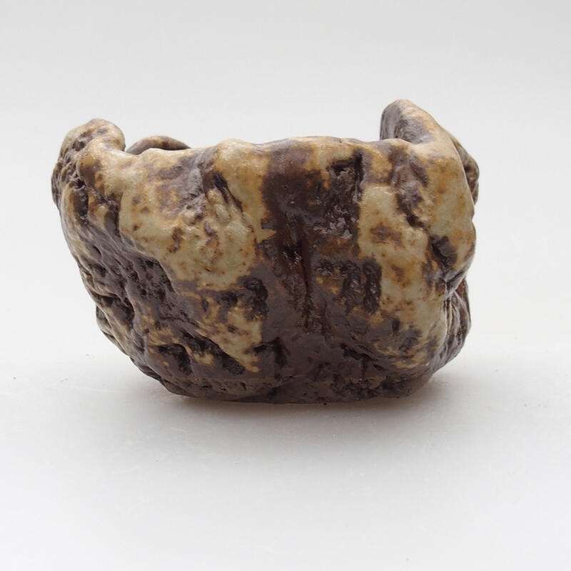 Keramikschale 6 x 5 x 4 cm , Farbe weiß-braun