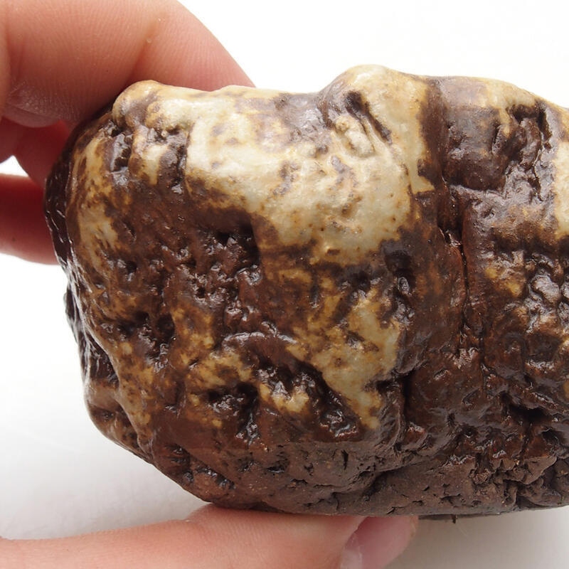 Keramikschale 6 x 5 x 4 cm , Farbe weiß-braun