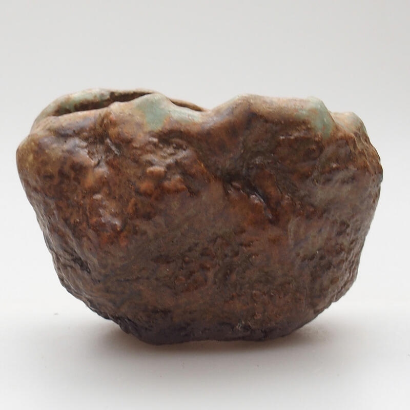 Keramikschale 6 x 5 x 5,5 cm , Farbe grün-braun