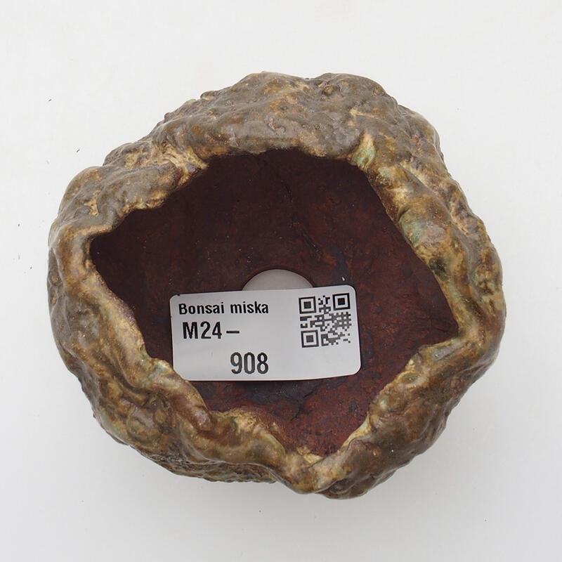 Keramikschale 6 x 5 x 6 cm , Farbe grün-braun