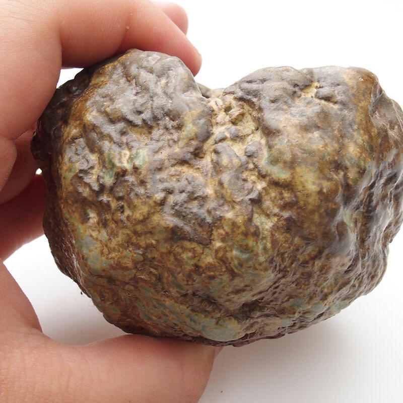 Keramikschale 6 x 5 x 6 cm , Farbe grün-braun