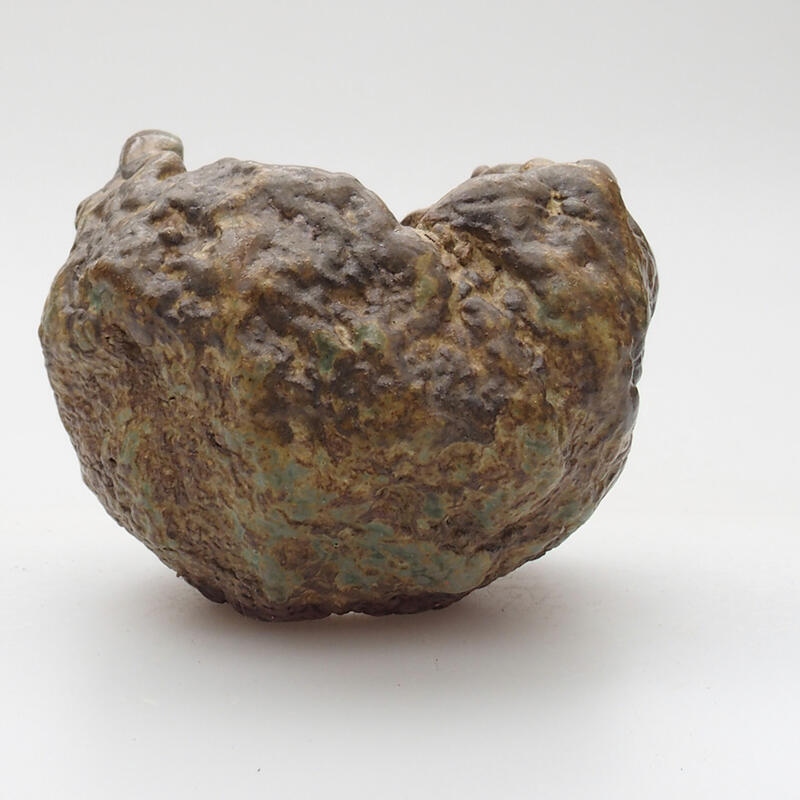 Keramikschale 6 x 5 x 6 cm , Farbe grün-braun