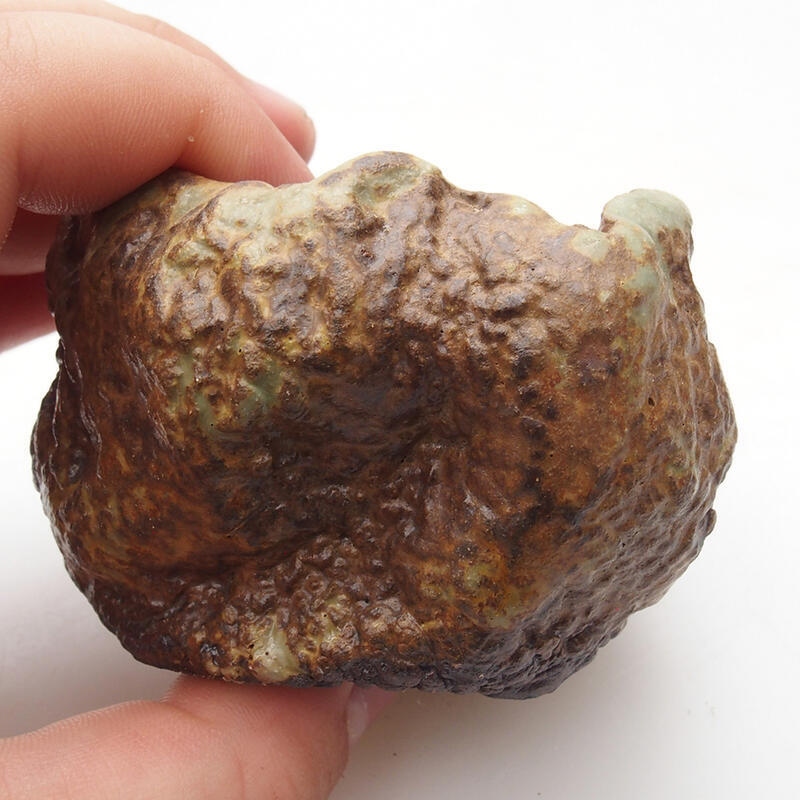 Keramikschale 6 x 6 x 5 cm , Farbe grün-braun