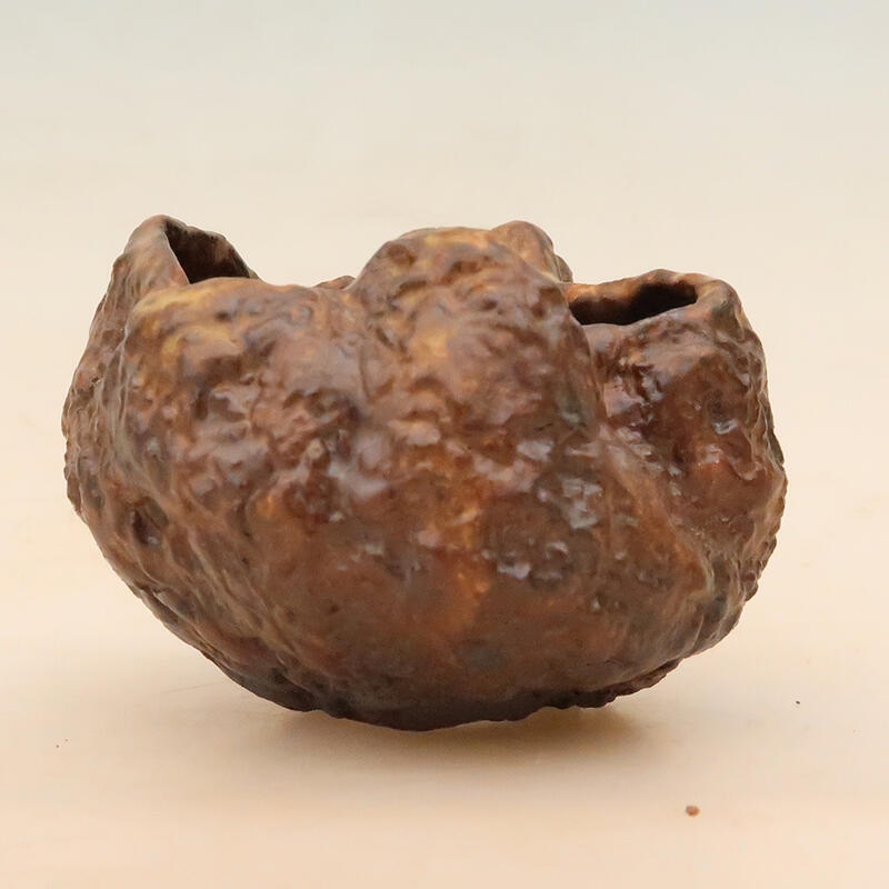 Keramikschale 6 x 6 x 8 cm , Farbe braun