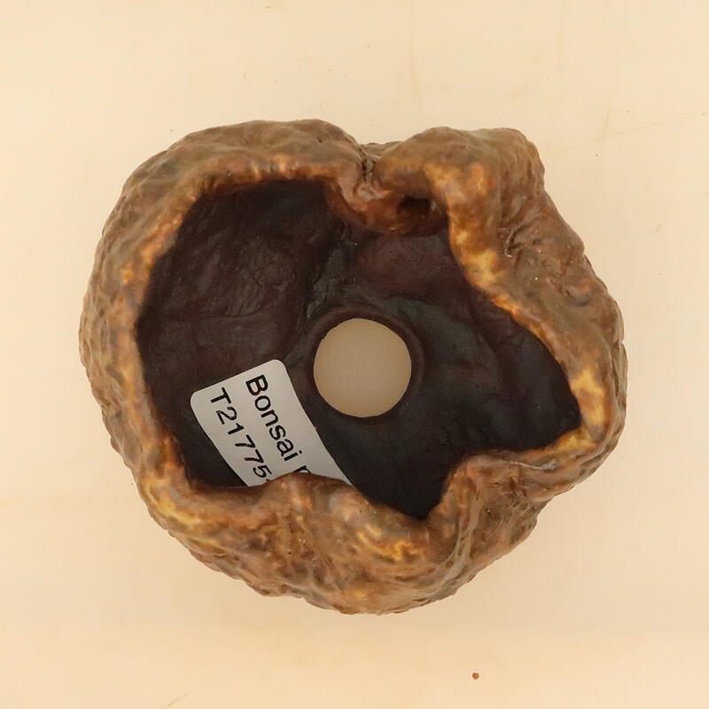 Keramikschale 6 x 6 x 8 cm , Farbe braun