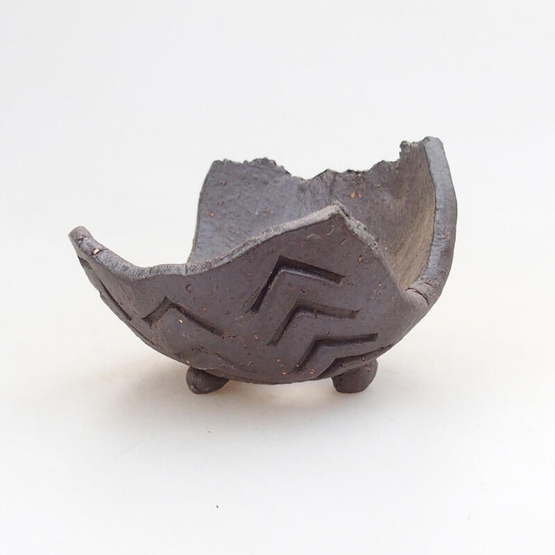 Keramikschale 7,5 x 6,5 x 5,5 cm , Farbe braun