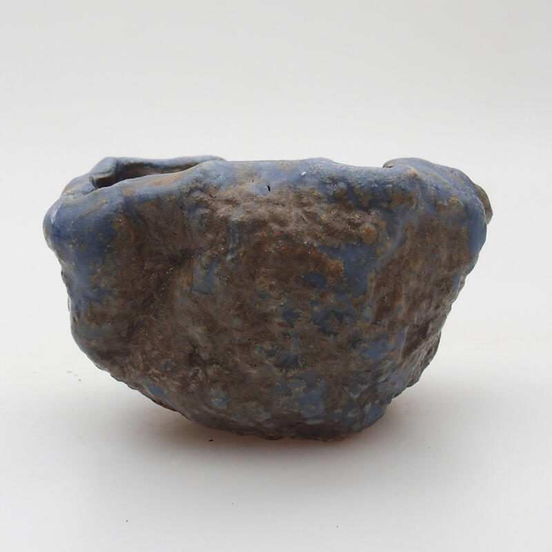 Keramikschale 7,5 x 6 x 5 cm , Farbe blau-braun