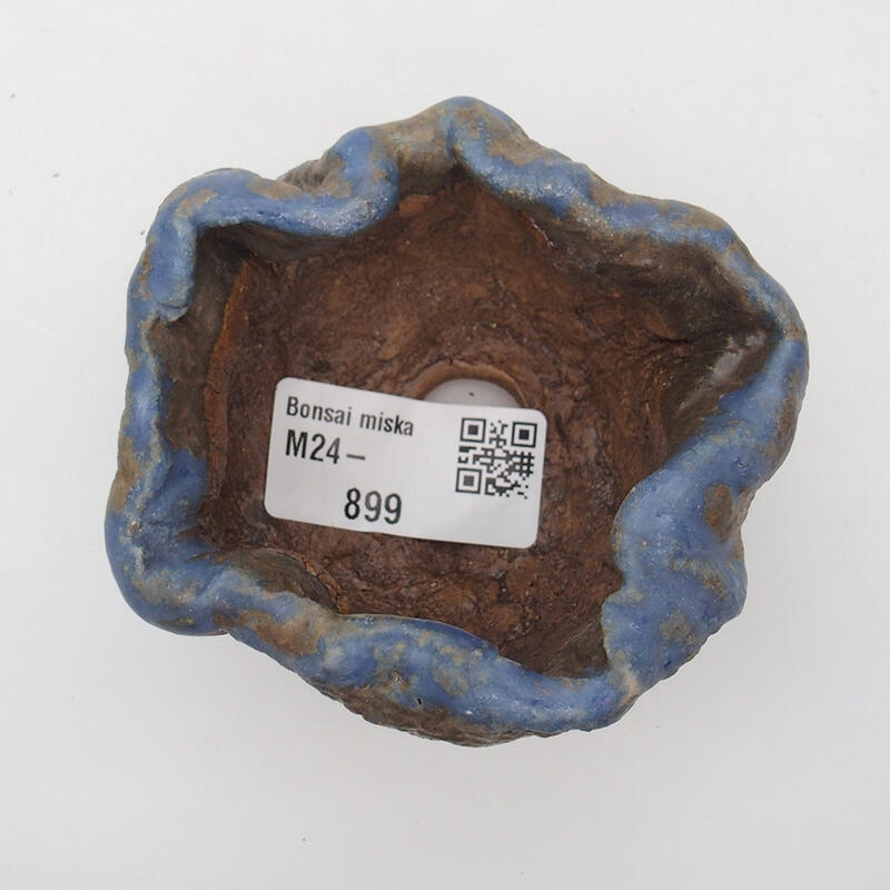 Keramikschale 7,5 x 6 x 5 cm , Farbe blau-braun