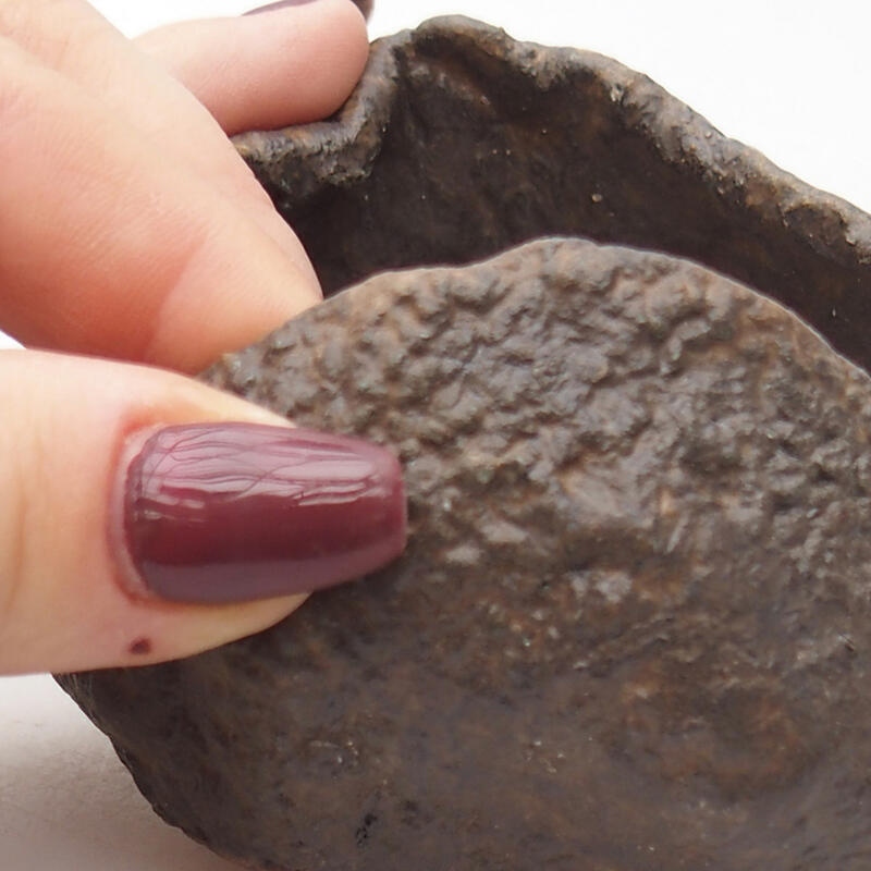 Keramische Schale 7,5 x 7,5 x 6 cm , Farbe braun