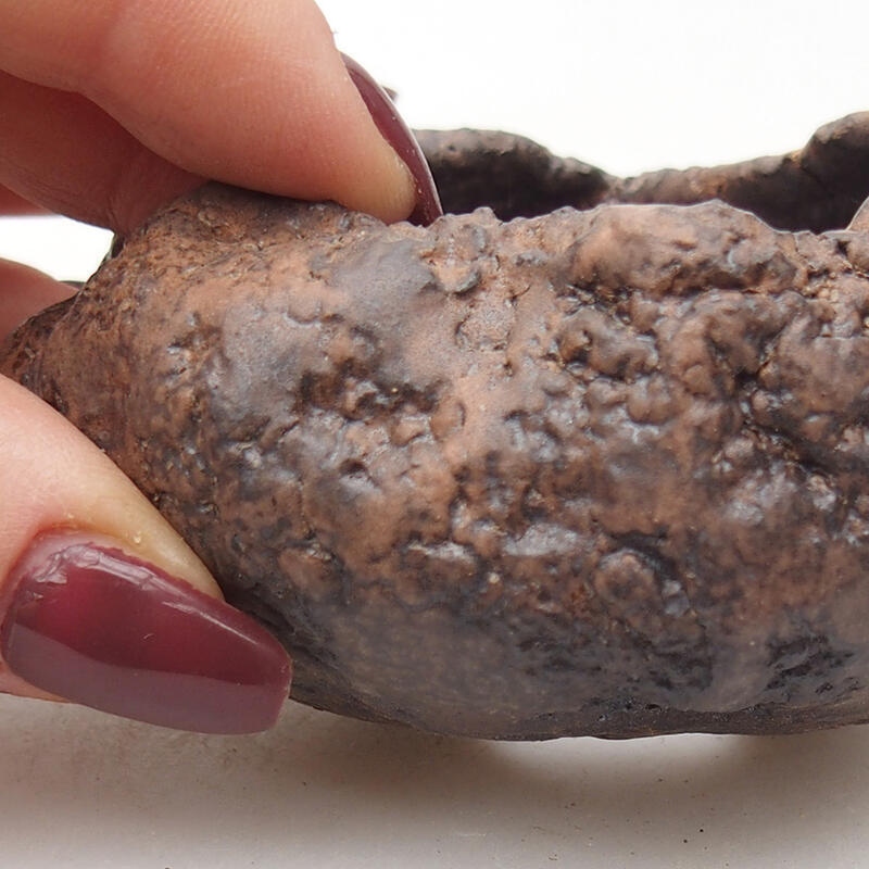 Keramikschale 7,5 x 7 x 4,5 cm , Farbe braun