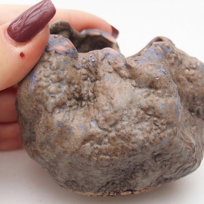 Keramikschale 7 x 4,5 x 6 cm , Farbe braun