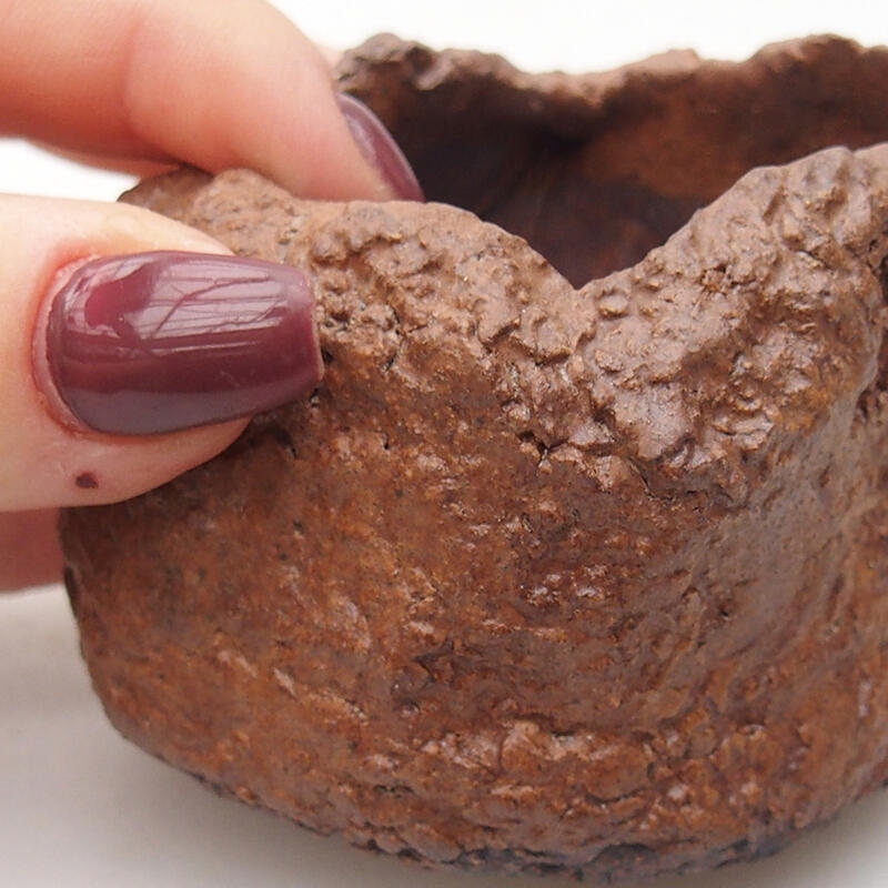 Keramikschale 7 x 6,5 x 5,5 cm , Farbe braun