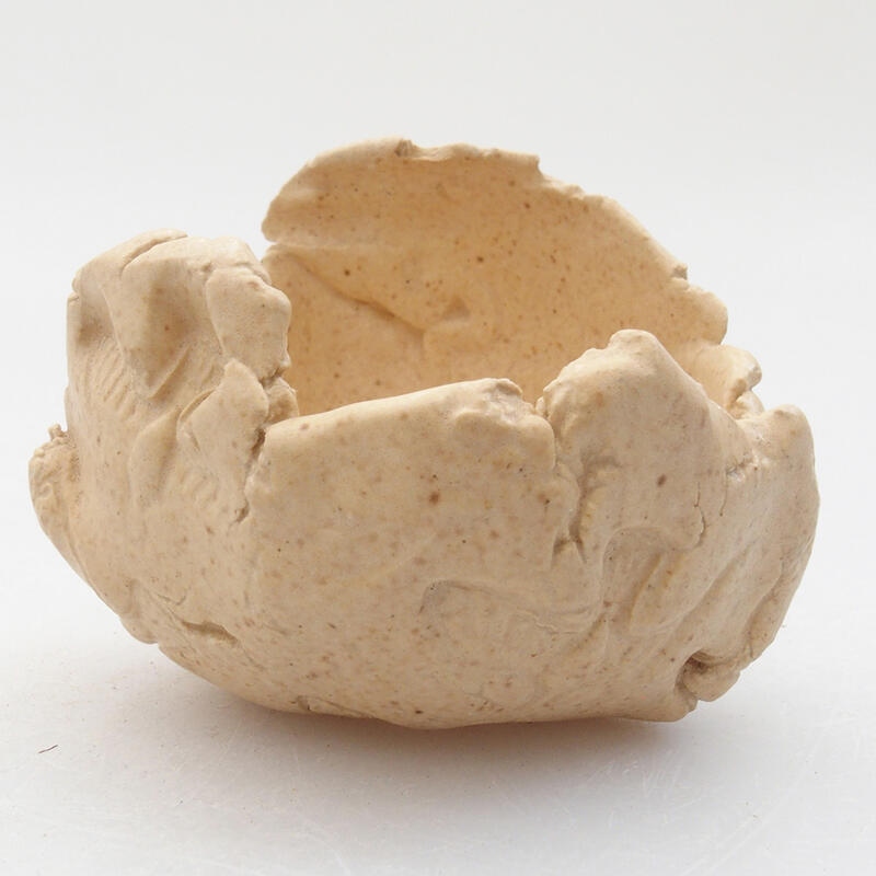 Keramikschale 7 x 6 x 6 cm , Farbe beige