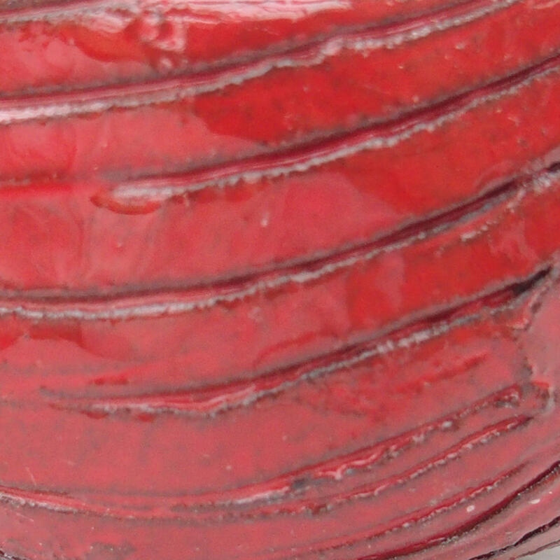 Keramikschale 7 x 7 x 4,5 cm , Farbe rot