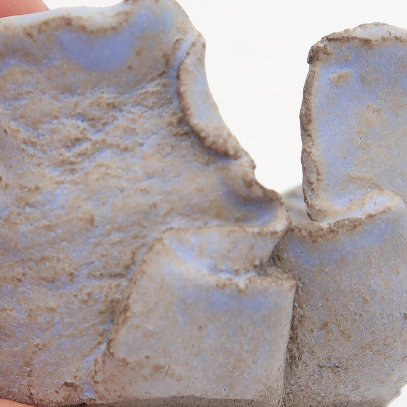 Keramische Muschel 7 x 7 x 4 cm , Farbe blau