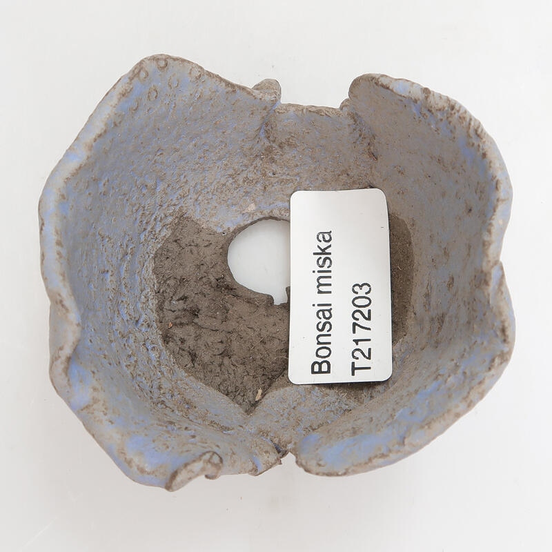 Keramische Muschel 7 x 7 x 4 cm , Farbe blau