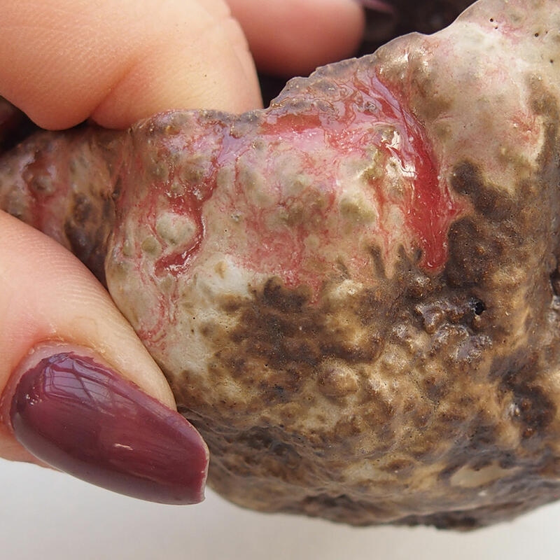 Keramikschale 7 x 7 x 5,5 cm , Farbe rosa