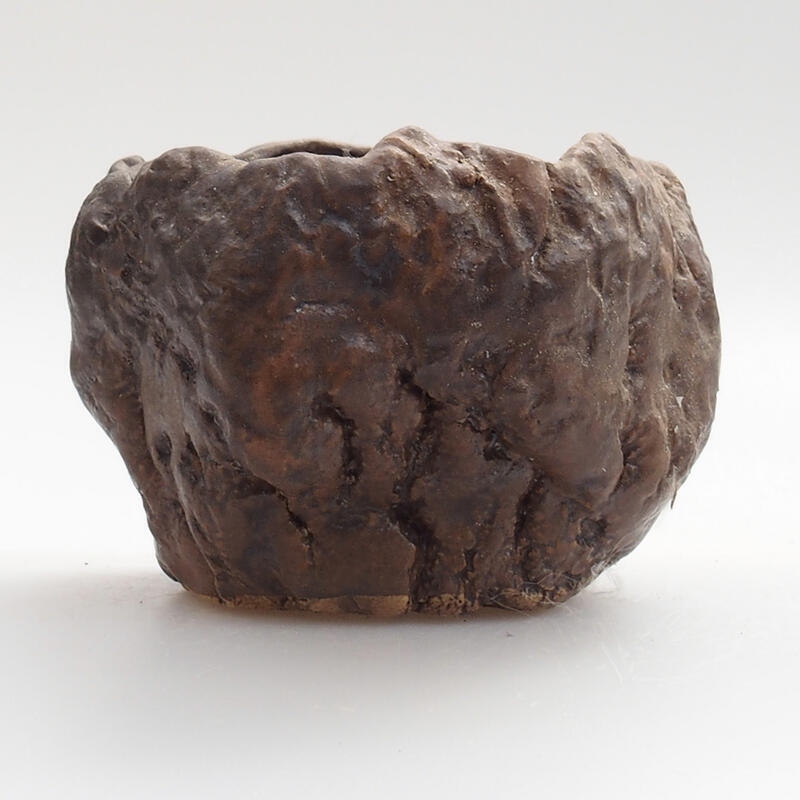 Keramikschale 7 x 7 x 6 cm , Farbe grün-braun