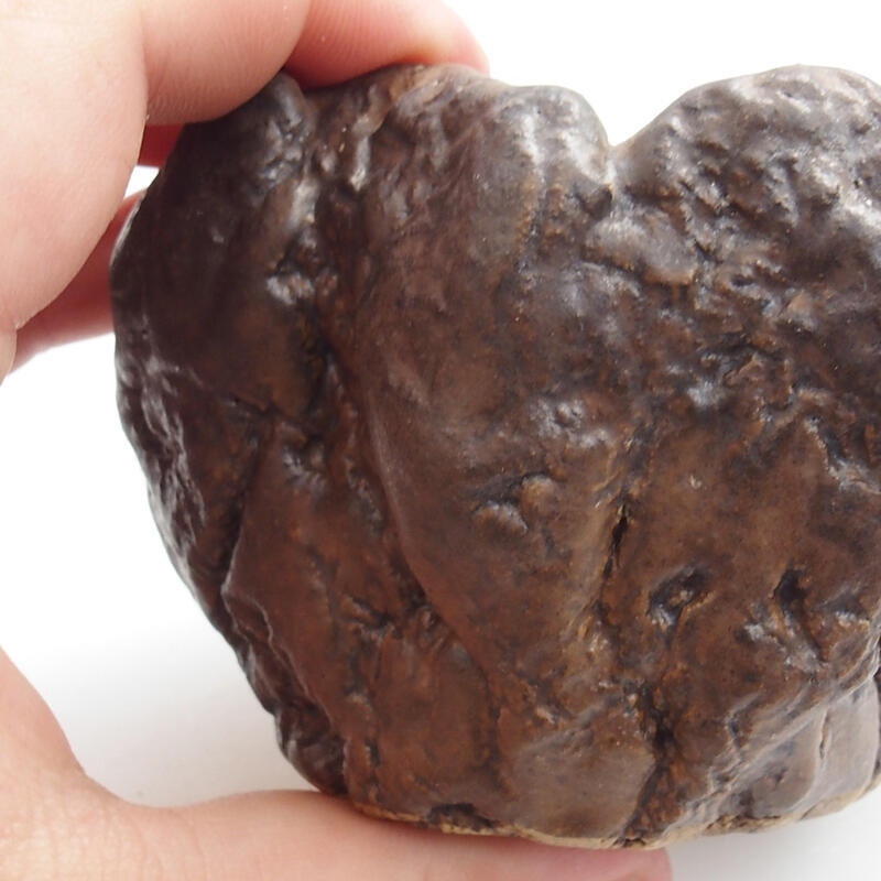 Keramikschale 7 x 7 x 6 cm , Farbe grün-braun