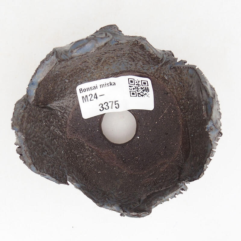 Keramikschale 8,5 x 7,5 x 6 cm , Farbe braun-blau