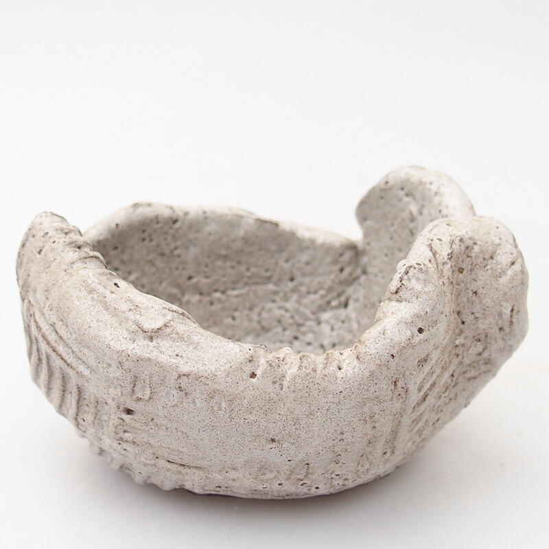 Keramische Schale 8,5 x 7 x 5 cm, Farbe grau