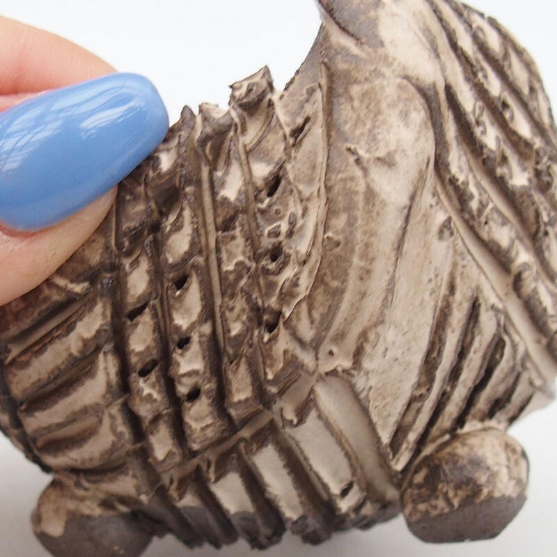 Keramische Schale 8,5 x 8,5 x 6 cm , Farbe beige