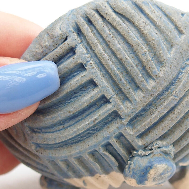 Keramikschale 8,5 x 8 x 4,5 cm , Farbe blau