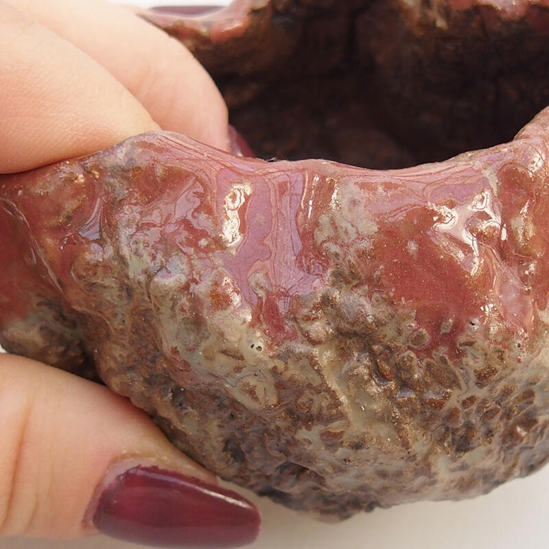 Keramikschale 8 x 6 x 6 cm , Farbe rosa