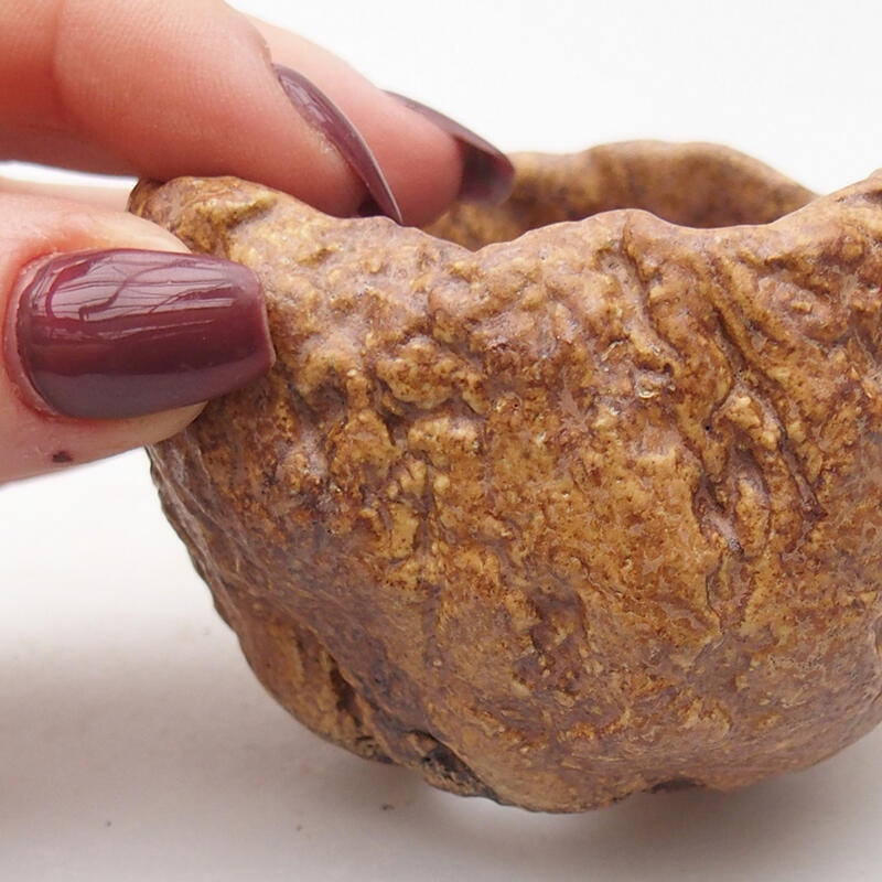 Keramikschale 8 x 7,5 x 5,5 cm , Farbe braun