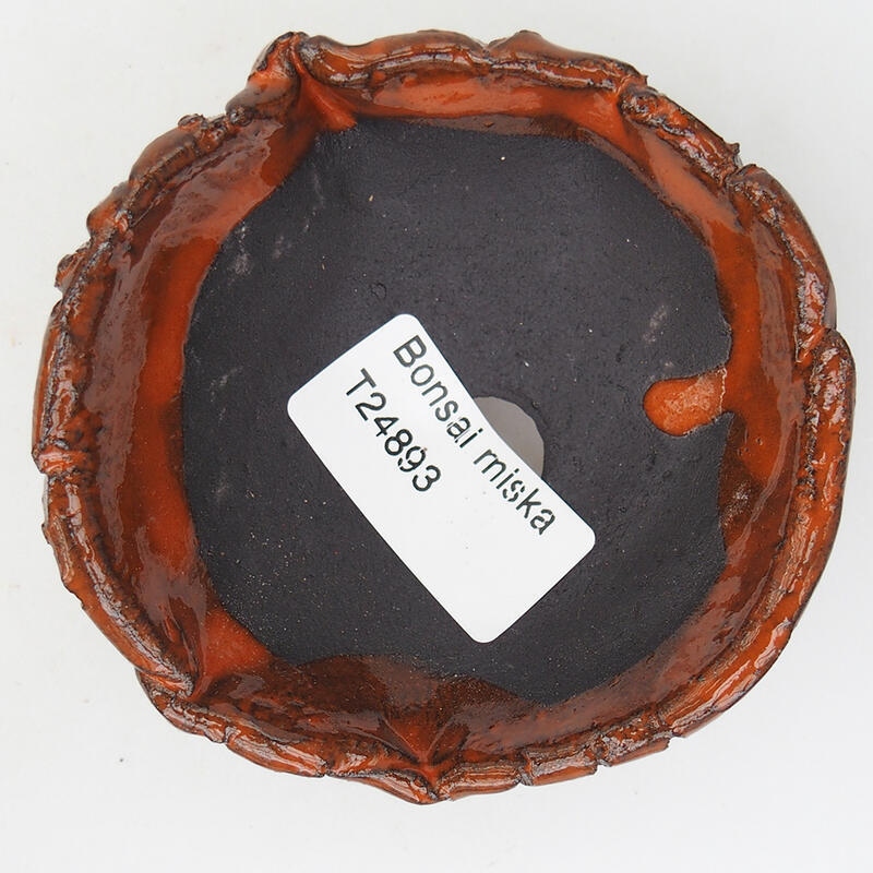 Keramikschale 8 x 8 x 3,5 cm , Farbe orange