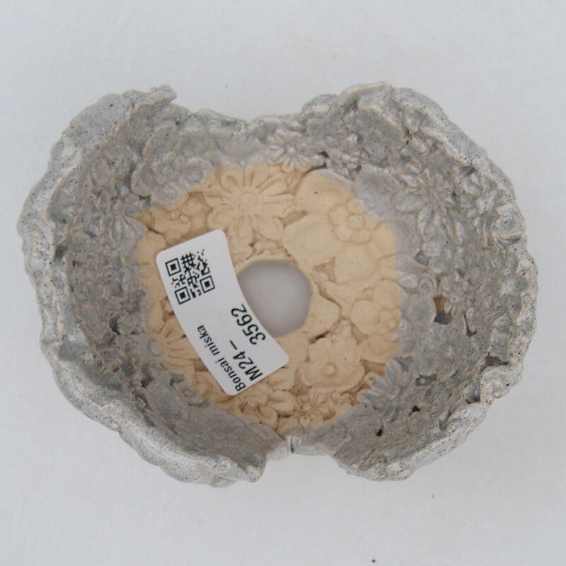 Keramische Schale 9,5 x 8 x 7 cm , Farbe grau