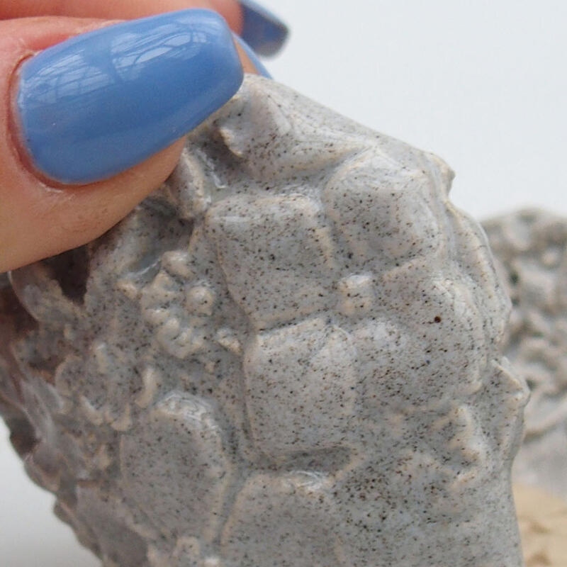 Keramische Schale 9,5 x 8 x 7 cm , Farbe grau