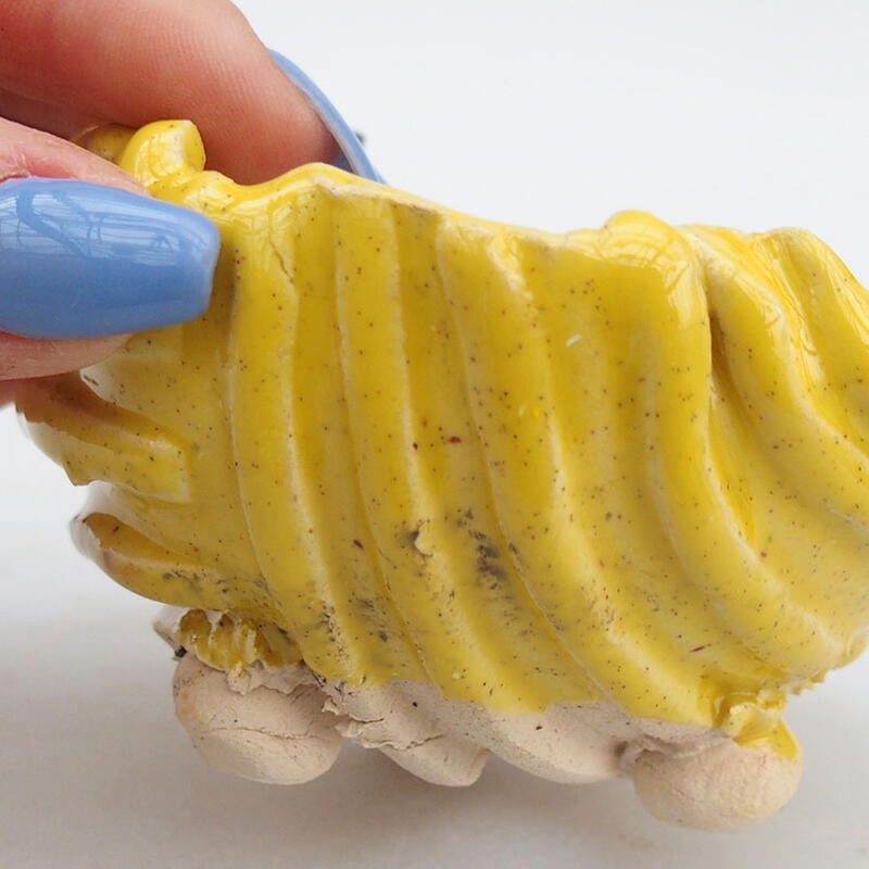 Keramikschale 9,5 x 9 x 6 cm , Farbe gelb