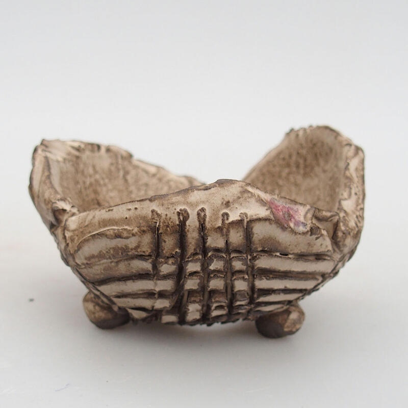 Keramikschale 9 x 8,5 x 5,5 cm , Farbe beige